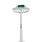 Inel din Argint 925 ( 2.4 grame ) cu Calcedon Verde și Topaz Alb 0.99 Carate
