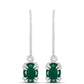 Cercei din Argint 925 ( 1.6 grame ) cu Calcedon Verde 1.32 Carate