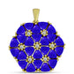 Pandantiv din Argint 925 Placat cu Aur ( 3.54 grame ) cu Agat Albastru și Topaz Alb 5.23 Carate