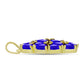 Pandantiv din Argint 925 Placat cu Aur ( 3.54 grame ) cu Agat Albastru și Topaz Alb 5.23 Carate