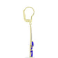 Cercei din Argint 925 Placat cu Aur ( 4.34 grame ) cu Agat Albastru și Topaz Alb 2.59 Carate