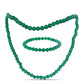 Set din Pepită ( 48.73 grame ) cu Calcedon Verde 243.64 Carate ( Colier+Brățară )