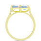 Inel din Argint 925 Placat cu Aur ( 3.06 grame ) cu Opal Welo și Topaz Alb 1.35 Carate