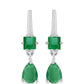 Cercei din Argint 925 ( 3.04 grame ) cu Smarald Brazilian 2.08 Carate