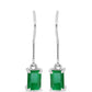 Cercei din Argint 925 ( 1.61 grame ) cu Smarald Brazilian 1.38 Carate