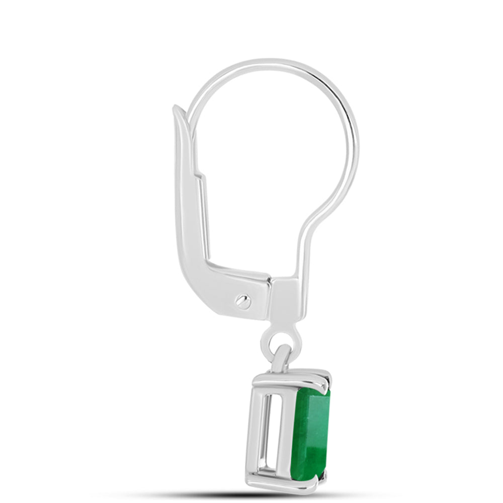 Cercei din Argint 925 ( 1.61 grame ) cu Smarald Brazilian 1.38 Carate 2 
