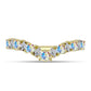 Inel din Argint 925 Placat cu Aur ( 2.25 grame ) cu Moissanit de Gheață și Topaz Alb 0.98 Carate