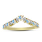 Inel din Argint 925 Placat cu Aur ( 2.25 grame ) cu Moissanit de Gheață și Topaz Alb 0.98 Carate