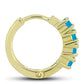 Cercei din Argint 925 Placat cu Aur ( 3.7 grame ) cu Opal Albastru Etiopian Paraiba 0.5 Carate