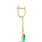 Cercei din Argint 925 Placat cu Aur ( 3.34 grame ) cu Opal Albastru Etiopian Paraiba și Topaz Alb 1.99 Carate