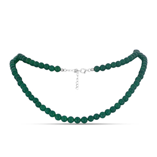 Colier din Argint 925 ( 1.01 grame ) cu Cuarț Verde 115.01 Carate