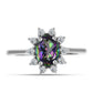 Inel din Argint 925 ( 2.41 grame ) cu Topaz Mistic și Topaz Alb 1.46 Carate