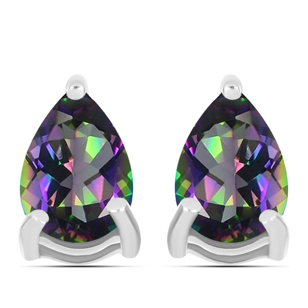Cercei din Argint 925 ( 1.23 grame ) cu Topaz Mistic 1.19 Carate 1 