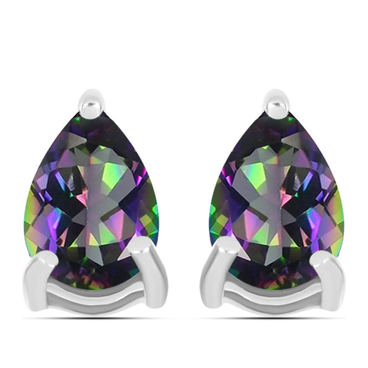 Cercei din Argint 925 ( 1.23 grame ) cu Topaz Mistic 1.19 Carate