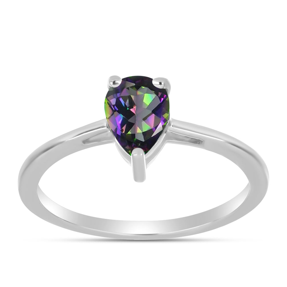 Inel din Argint 925 ( 1.38 grame ) cu Topaz Mistic 0.6 Carate 3 