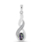 Pandantiv din Argint 925 ( 1.32 grame ) cu Topaz Mistic și Topaz Alb 0.45 Carate