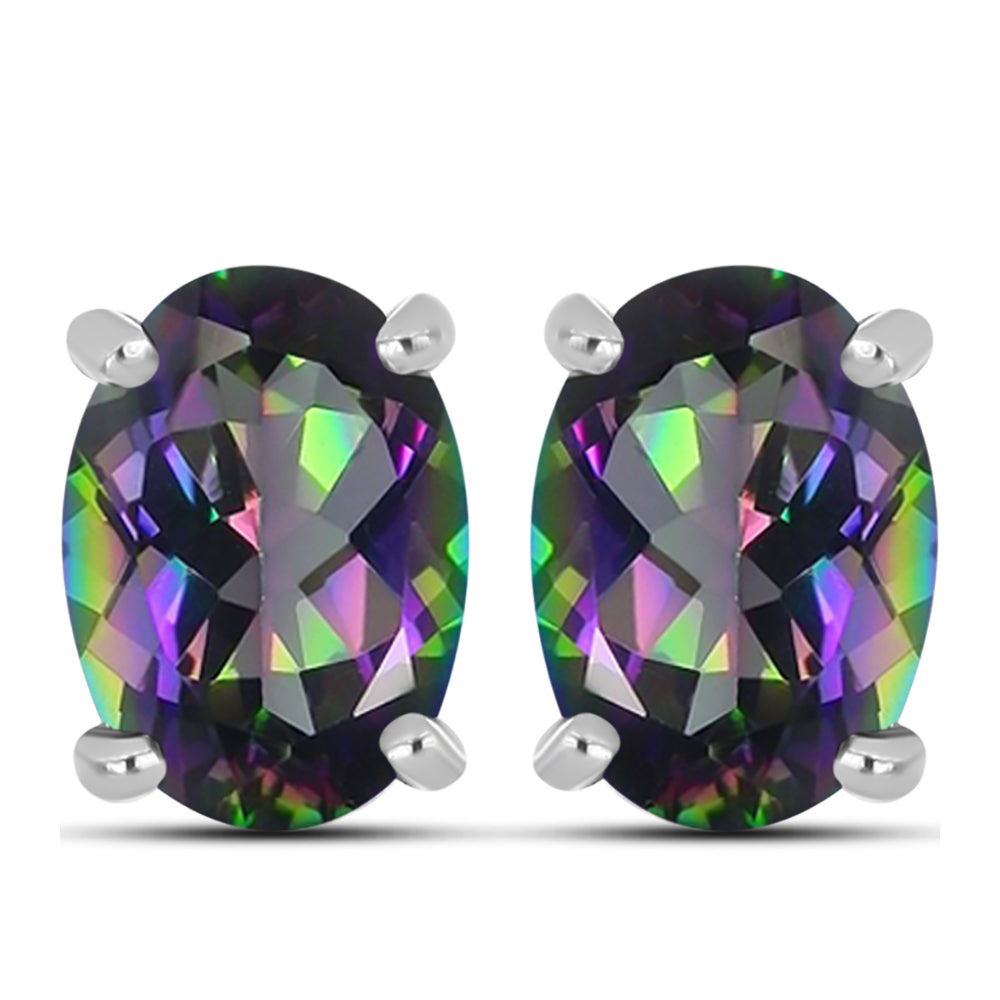 Set din Argint 925 ( 1.68 grame ) cu Topaz Mistic 2.12 Carate ( Cercei+Pandantiv ) 2 