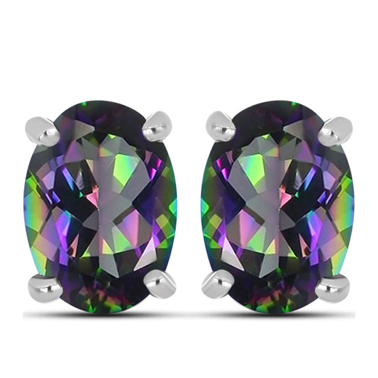 Set din Argint 925 ( 1.68 grame ) cu Topaz Mistic 2.12 Carate ( Cercei+Pandantiv )