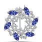 Broşă din Argint 925 ( 4.84 grame ) cu Tanzanit și Topaz Alb 3.4 Carate