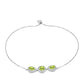 Brățară din Argint 925 ( 4.11 grame ) cu Peridot Changbai și Topaz Alb 2.93 Carate