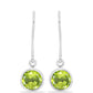 Set din Argint 925 ( 2.05 grame ) cu Peridot Changbai și Piatra Lunii Curcubeu 3.38 Carate ( Cercei )