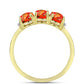 Inel din Argint 925 Placat cu Aur ( 2.01 grame ) cu Turcoaz Mohave și Topaz Alb 1.72 Carate