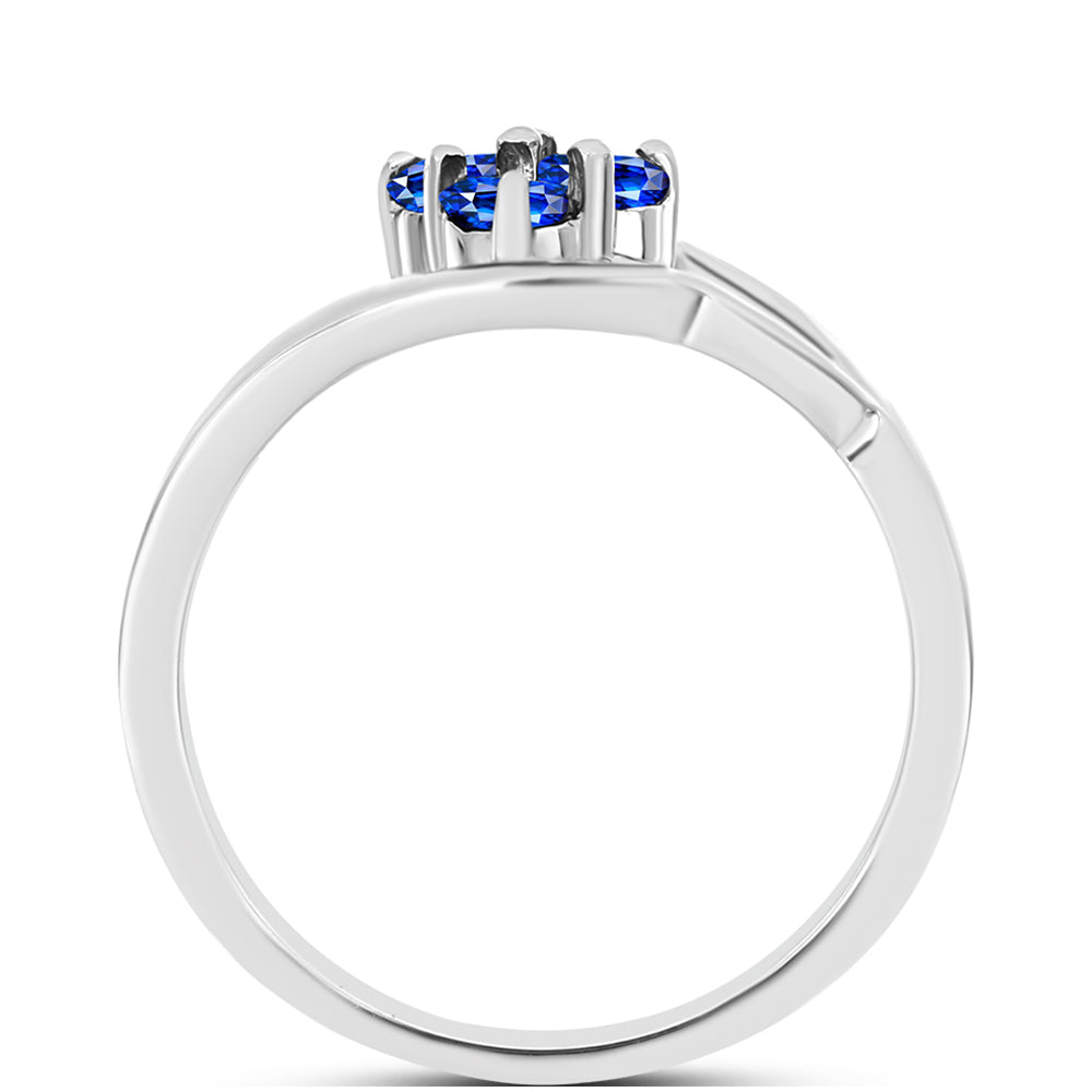 Inel din Argint 925 ( 2.38 grame ) cu Safir Albastru Australian 0.54 Carate 4 