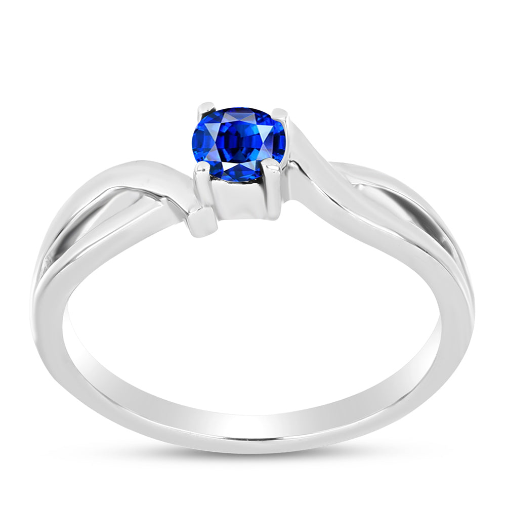 Inel din Argint 925 ( 2.28 grame ) cu Safir Albastru Australian 0.39 Carate 3 