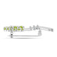 Broşă din Argint 925 ( 5.3 grame ) cu Peridot Changbai și Topaz Alb 2.22 Carate