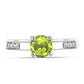 Inel din Argint 925 ( 2.89 grame ) cu Peridot Changbai și Topaz Alb 1 Carate