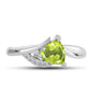 Inel din Argint 925 ( 2.02 grame ) cu Peridot Changbai și Topaz Alb 0.89 Carate