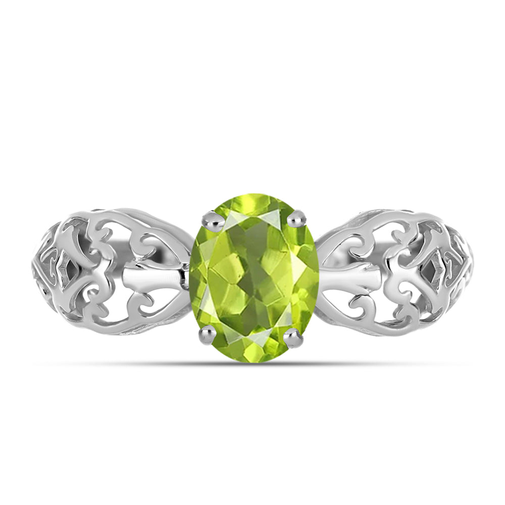 Inel din Argint 925 ( 1.75 grame ) cu Peridot Changbai 1.15 Carate