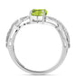 Inel din Argint 925 ( 1.75 grame ) cu Peridot Changbai 1.15 Carate