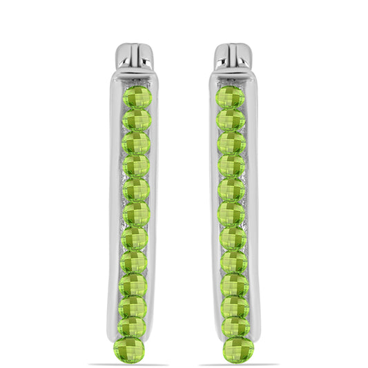 Cercei din Argint 925 ( 7.5 grame ) cu Peridot Changbai 3.9 Carate