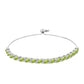 Brățară din Argint 925 ( 8.83 grame ) cu Peridot Changbai și Topaz Alb 4.86 Carate