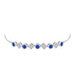 Brățară din Argint 925 ( 5.31 grame ) cu Safir Albastru Australian și Topaz Alb 2.43 Carate