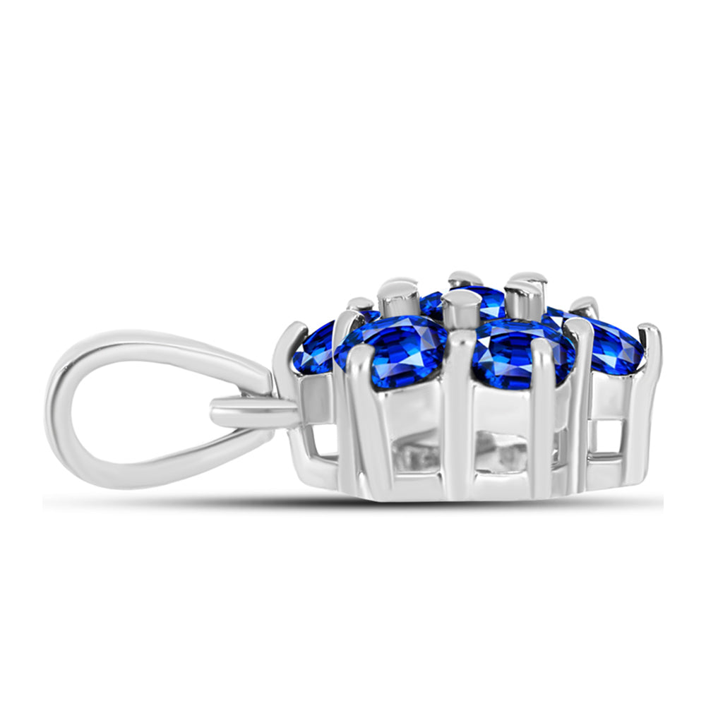 Pandantiv din Argint 925 ( 1.18 grame ) cu Safir Albastru Australian 1.24 Carate 2 