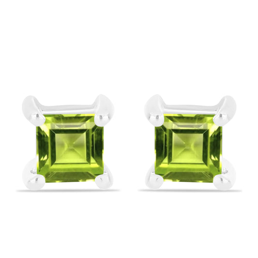 Cercei din Argint 925 ( 1.23 grame ) cu Peridot Changbai 0.81 Carate