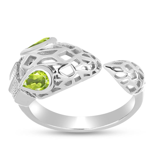 Inel din Argint 925 ( 3.44 grame ) cu Peridot Changbai 0.42 Carate
