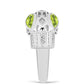 Inel din Argint 925 ( 3.44 grame ) cu Peridot Changbai 0.42 Carate