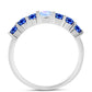 Inel din Argint 925 ( 2.5 grame ) cu Safir Albastru Australian și Piatra Lunii Curcubeu 1.31 Carate