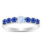 Inel din Argint 925 ( 2.5 grame ) cu Safir Albastru Australian și Piatra Lunii Curcubeu 1.31 Carate