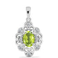 Pandantiv din Argint 925 ( 1.95 grame ) cu Peridot Changbai și Topaz Alb 1.58 Carate