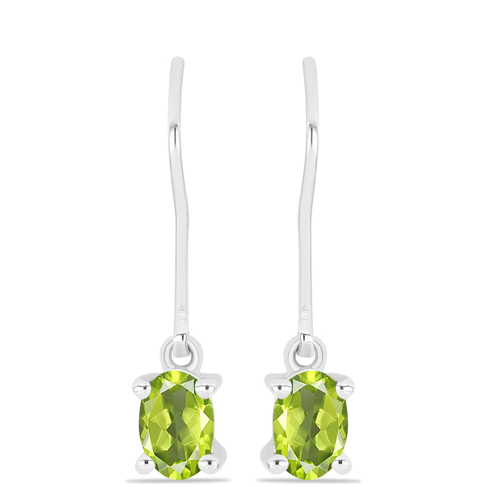 Cercei din Argint 925 ( 1.48 grame ) cu Peridot Changbai 0.94 Carate