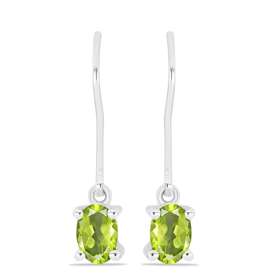 Cercei din Argint 925 ( 1.48 grame ) cu Peridot Changbai 0.94 Carate