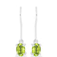 Cercei din Argint 925 ( 1.48 grame ) cu Peridot Changbai 0.94 Carate