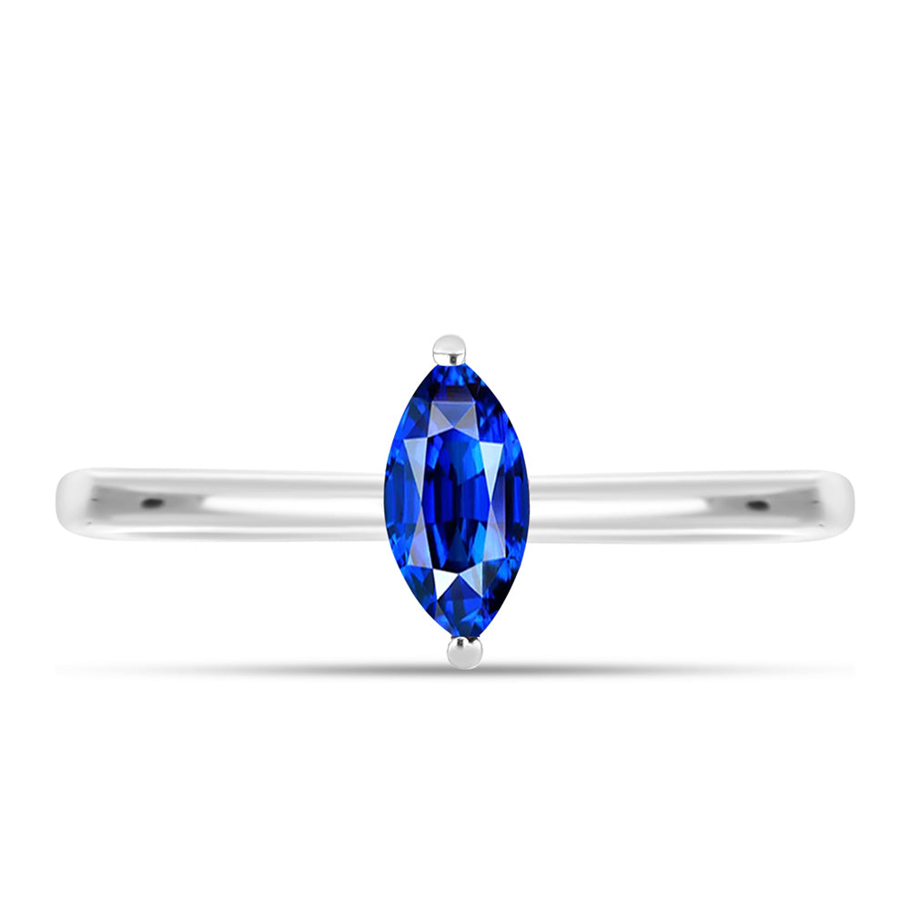 Inel din Argint 925 ( 1.45 grame ) cu Safir Albastru Australian 0.51 Carate