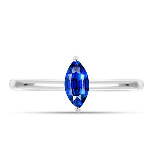 Inel din Argint 925 ( 1.45 grame ) cu Safir Albastru Australian 0.51 Carate