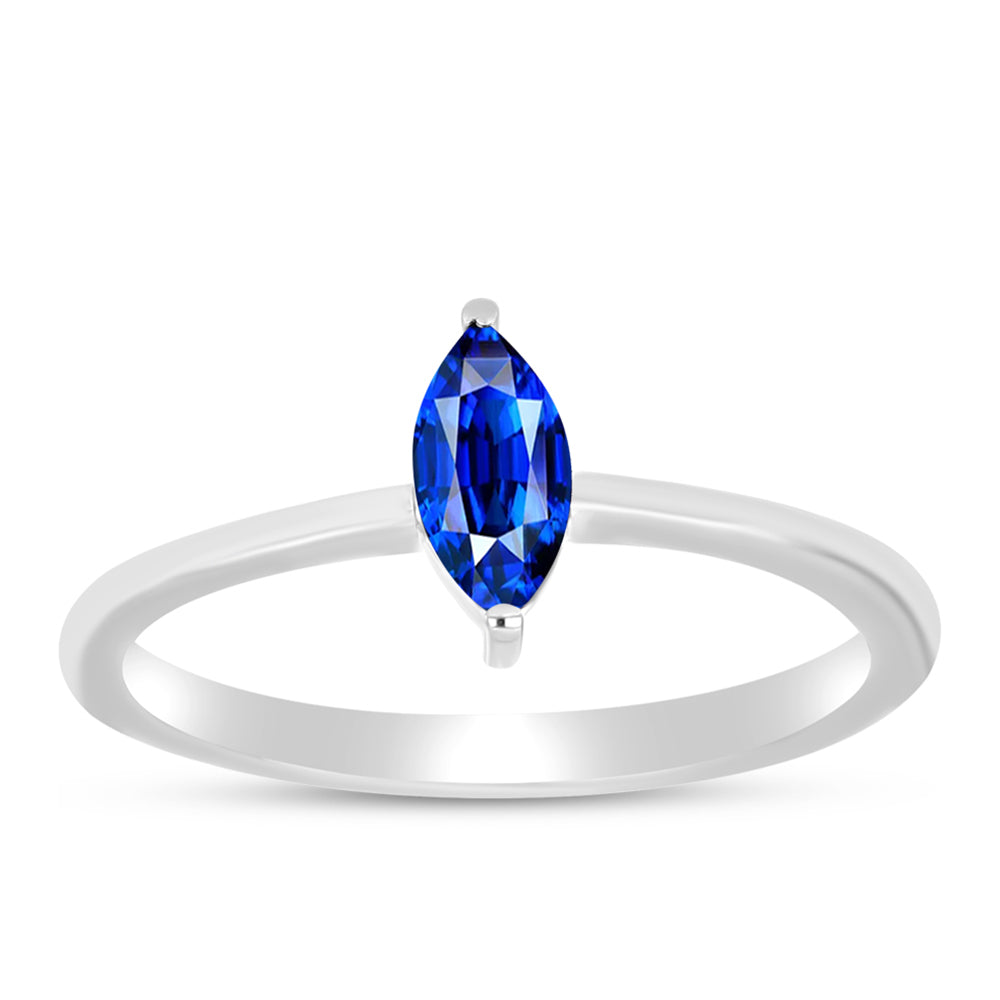 Inel din Argint 925 ( 1.45 grame ) cu Safir Albastru Australian 0.51 Carate 3 