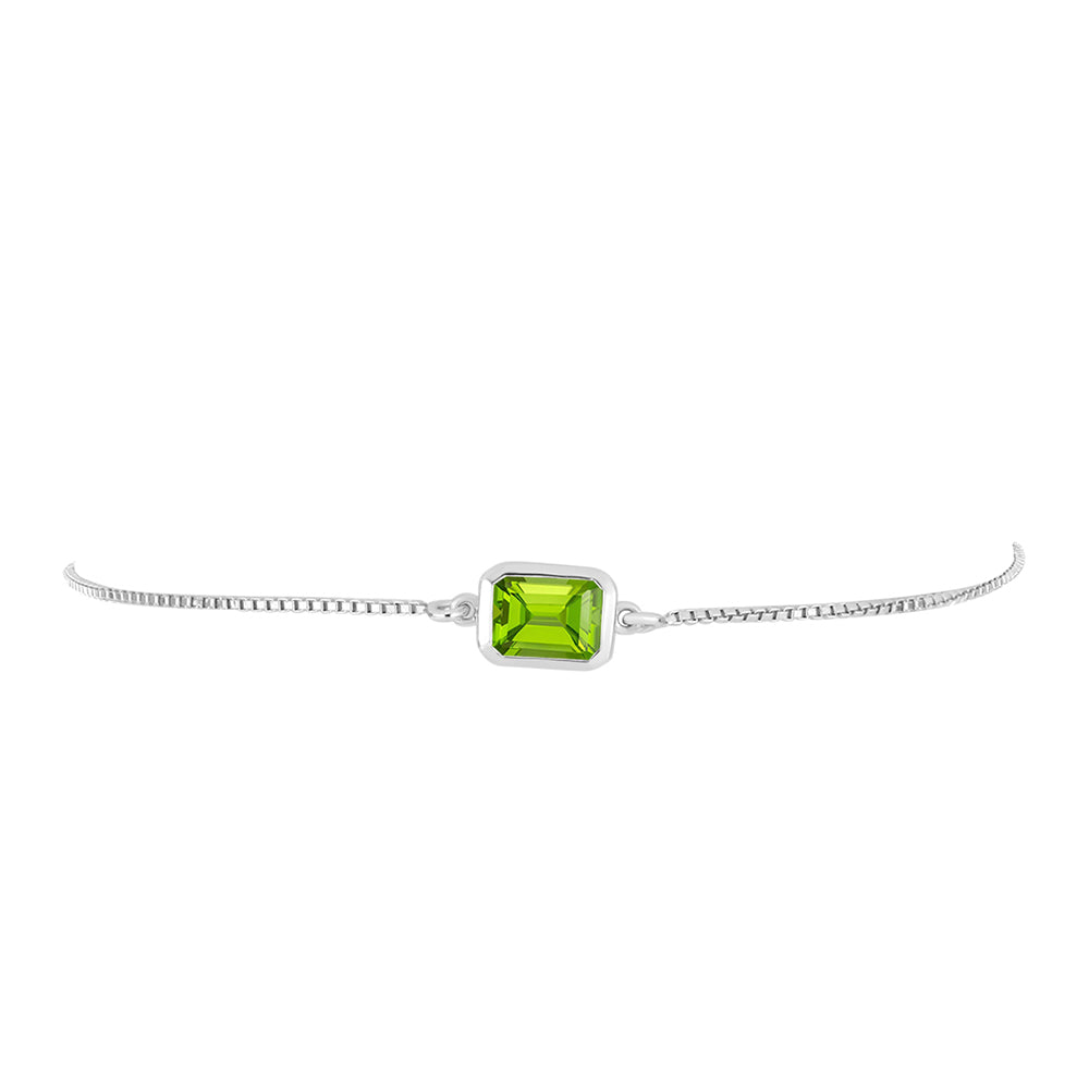 Brățară din Argint 925 ( 2.88 grame ) cu Peridot Changbai 1.53 Carate 2 